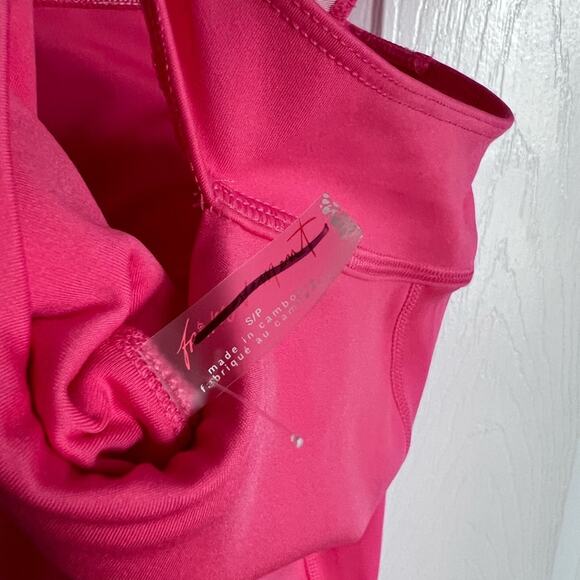 Free People x FP Movement Back it Up Onesie NWOT Dragonfruit Pink Small - Picture 7 of 10